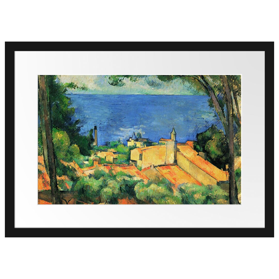 Gerahmter Kunstdruck L'estaque von Paul Cezanne