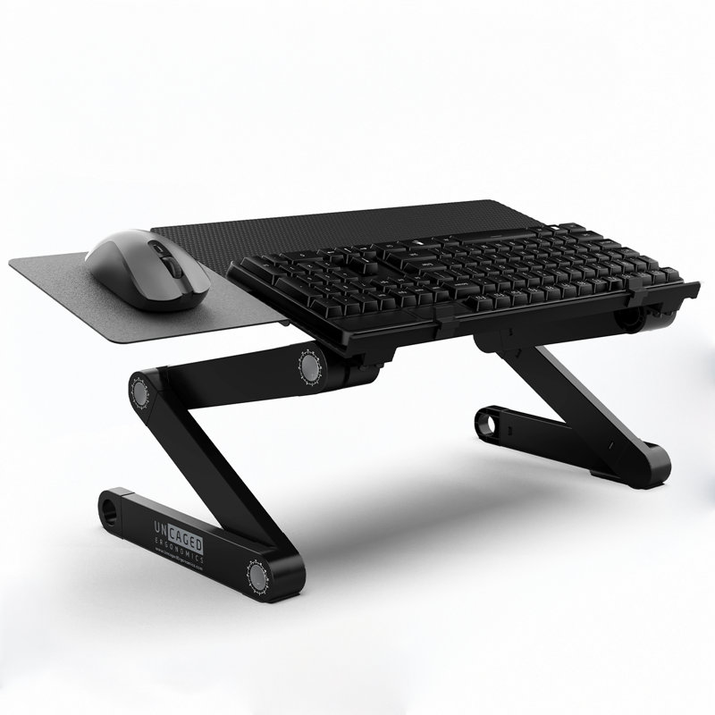 WorkEZ Adjustable Keyboard Stand - On-Desk Keyboard and Mouse Riser for Standing Work , Black