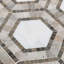 Nova 6" Hexagon Polished Marble Mosaic Tile-2061913715