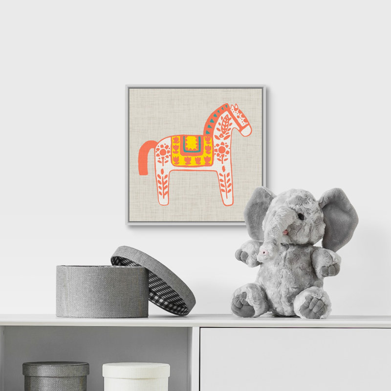 Art sur toile burro i Silberman, H 12 po x l 12 po x P 1,75 po, Cadre flottant blanc