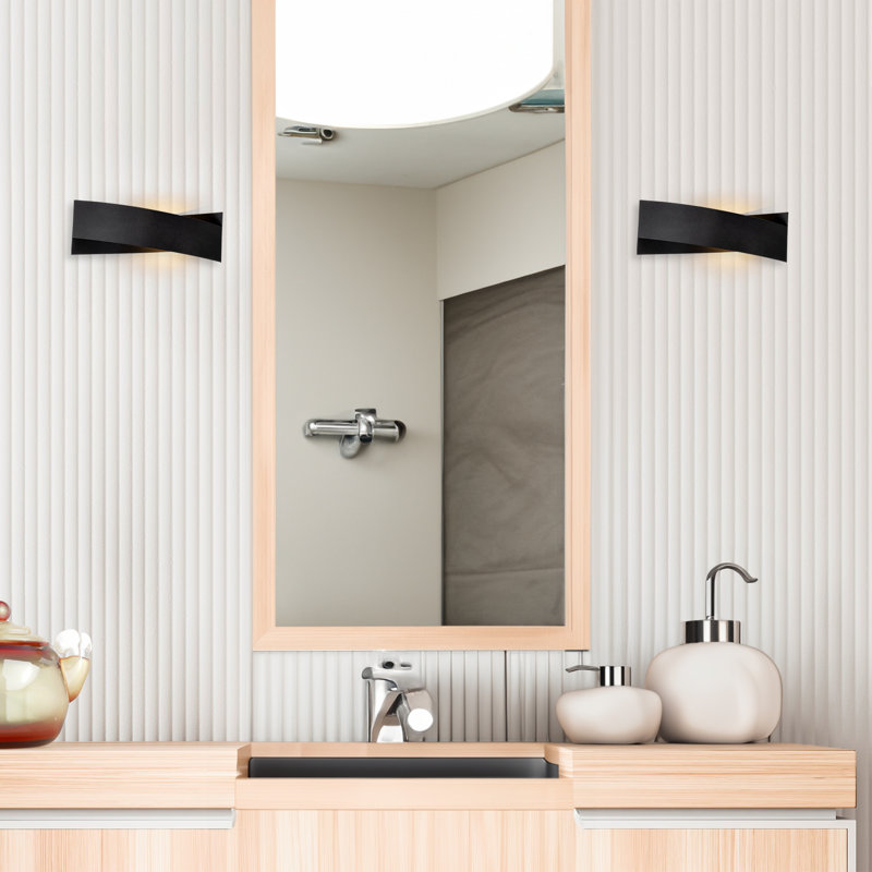 Modern Black Wall Lamp, 12.2 x 3.9 x 4.3 inches | Metal Body, IP20 Rated, Double Insulated, Max 10W | Scandinavian Design, Perfect for Living Room & Bedroom, Socket Type: G9 (Bulb Not Included)