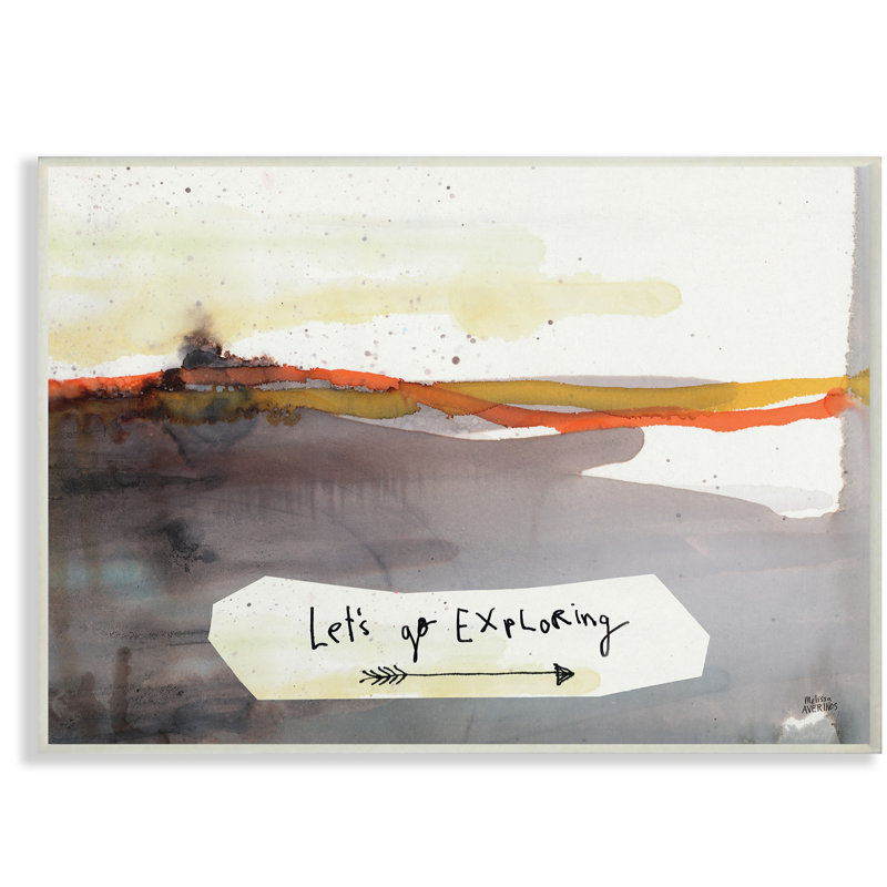 « go go exploring landscape landscape landscape », reproduction, H 10 po x l 15 po x P 0,5 po, Plaque murale