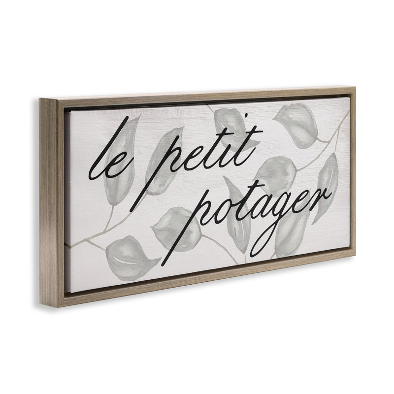 Cadre flottant de jardin à légumes français, design par Lil 'Rue, H 11 po x l 25 po, Cadre flottant orme Montalcino