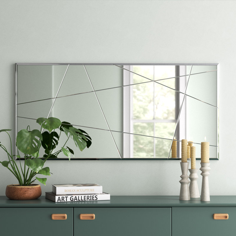 Sarina Wood Flat Wall Mirror