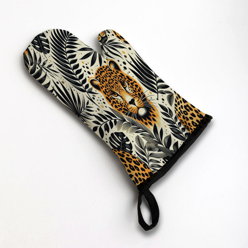 Leopard Spot Craze Oven Mitt Cotton Twill
