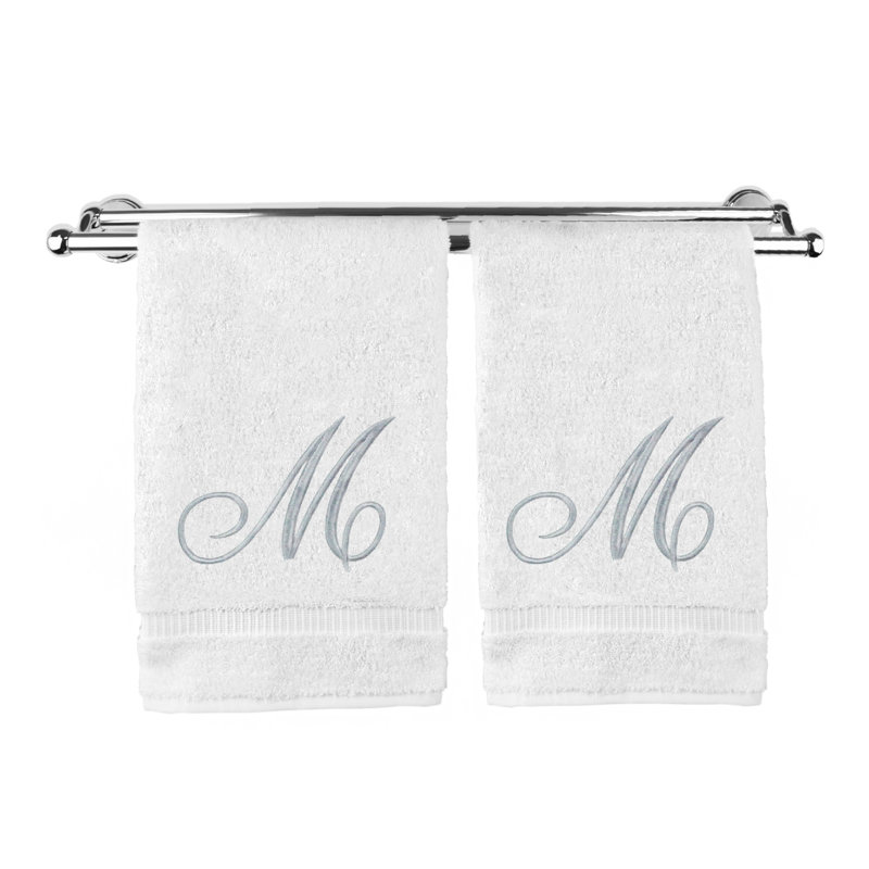 Super Plush Hand Towel, White/Silver, M