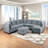 Living Room Furniture Perfect For Modern Lounges Armless Chair Gray Linen Like Wrapped In Fabric Cushion Armless Chair Wooden Legs-2121432531