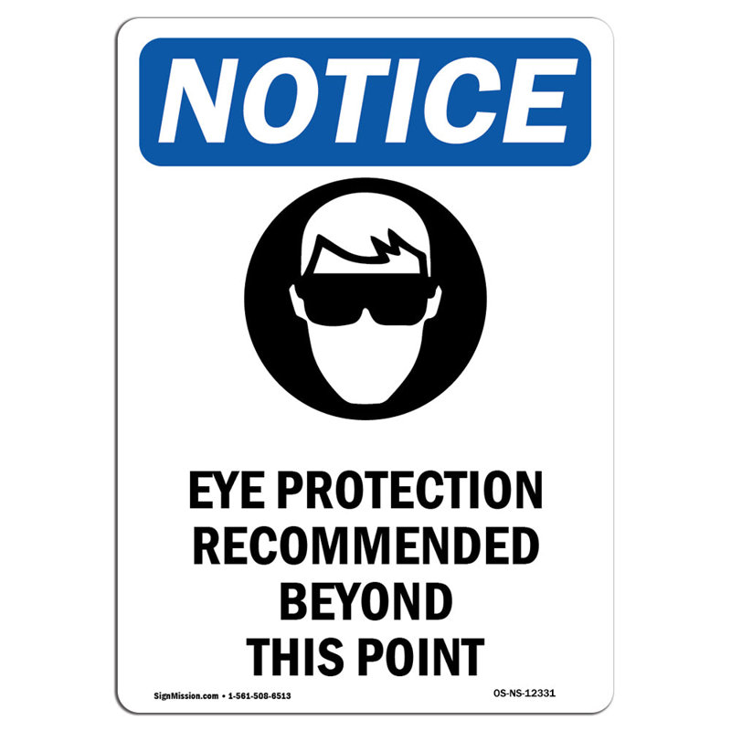 Eye Protection Recommended Sign