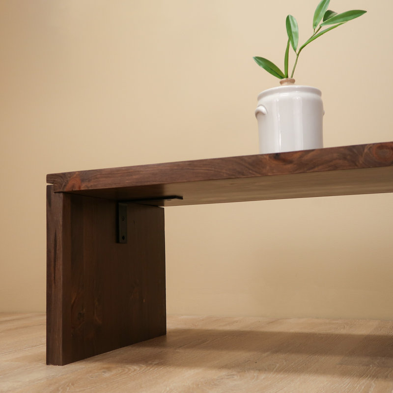 Table basse en bois massif Branda, Noyer, H 15 po x L 48 po x l 24 po
