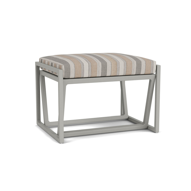 Summit Outdoor Ottoman, Platinum, Purveyor Pewter