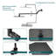 Pomme de douche carrée 10 pouces et douche à main à haute pression avec bras d'extension de douche réglable de 16 po-107292559