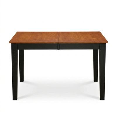 Ensemble de salle à manger rectangulaire 6 pièces en bois dur d'hévéa asiatique noir cerisier, avec 4 chaises et un banc à dossier papillon.