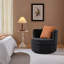 Fauteuil pivotant d'appoint avec coussin décoratif-105007142