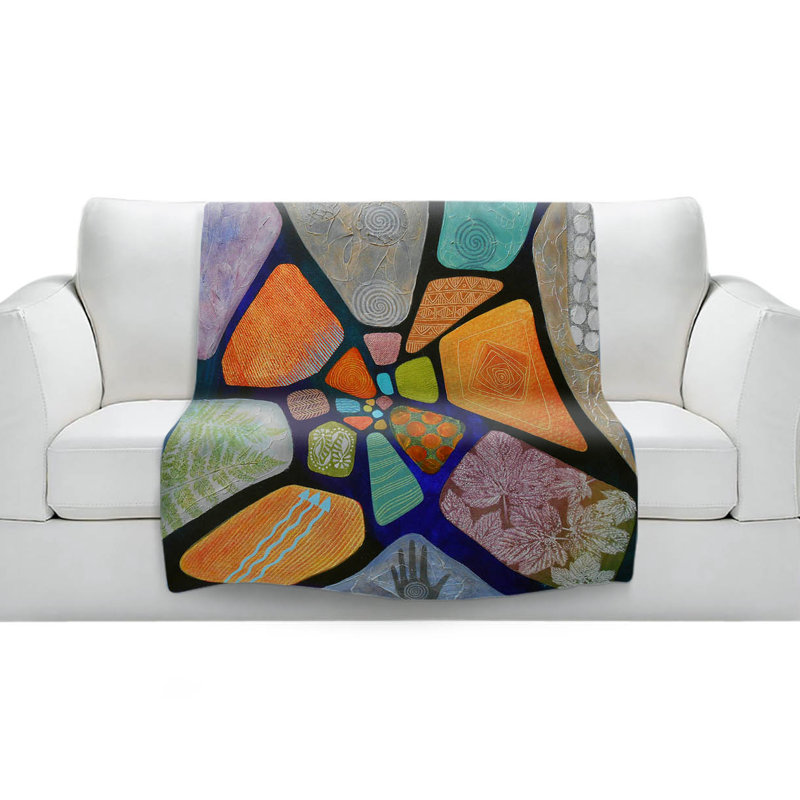 Hand Woven Throw Blanket, 51" W x 60" L
