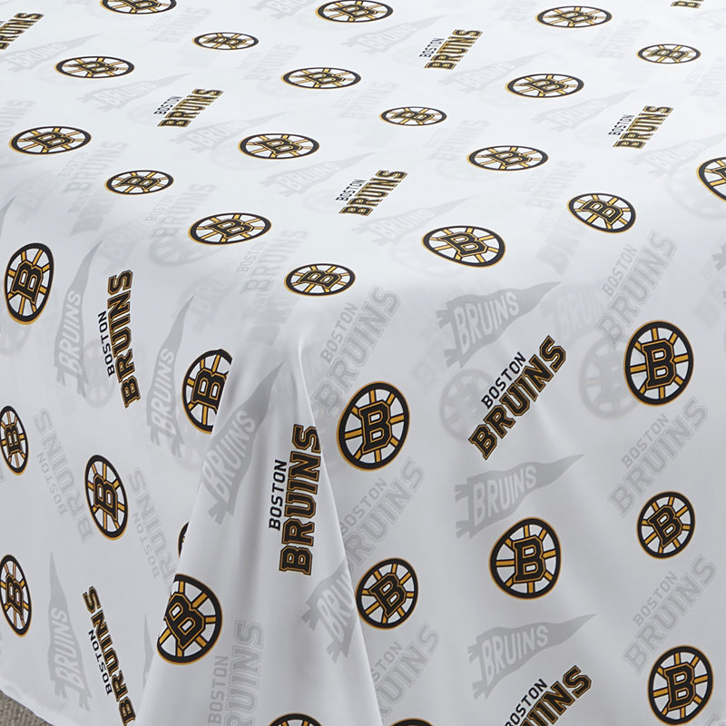 NHL Bed Sheet Sets By Sweet Home Collection, Boston Bruins - Queen, Queen Sheet Set with 2 Pillowcases