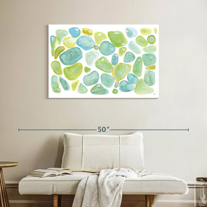 Abstrait de verre de mer Avery, H 26 po x l 39 po