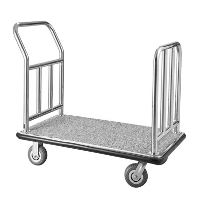 Hotel Luggage Cart 750 LBS Platform Truck with Removable Front Frame