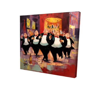 Distinguished Waiters | Abstract White Canvas Home Decor