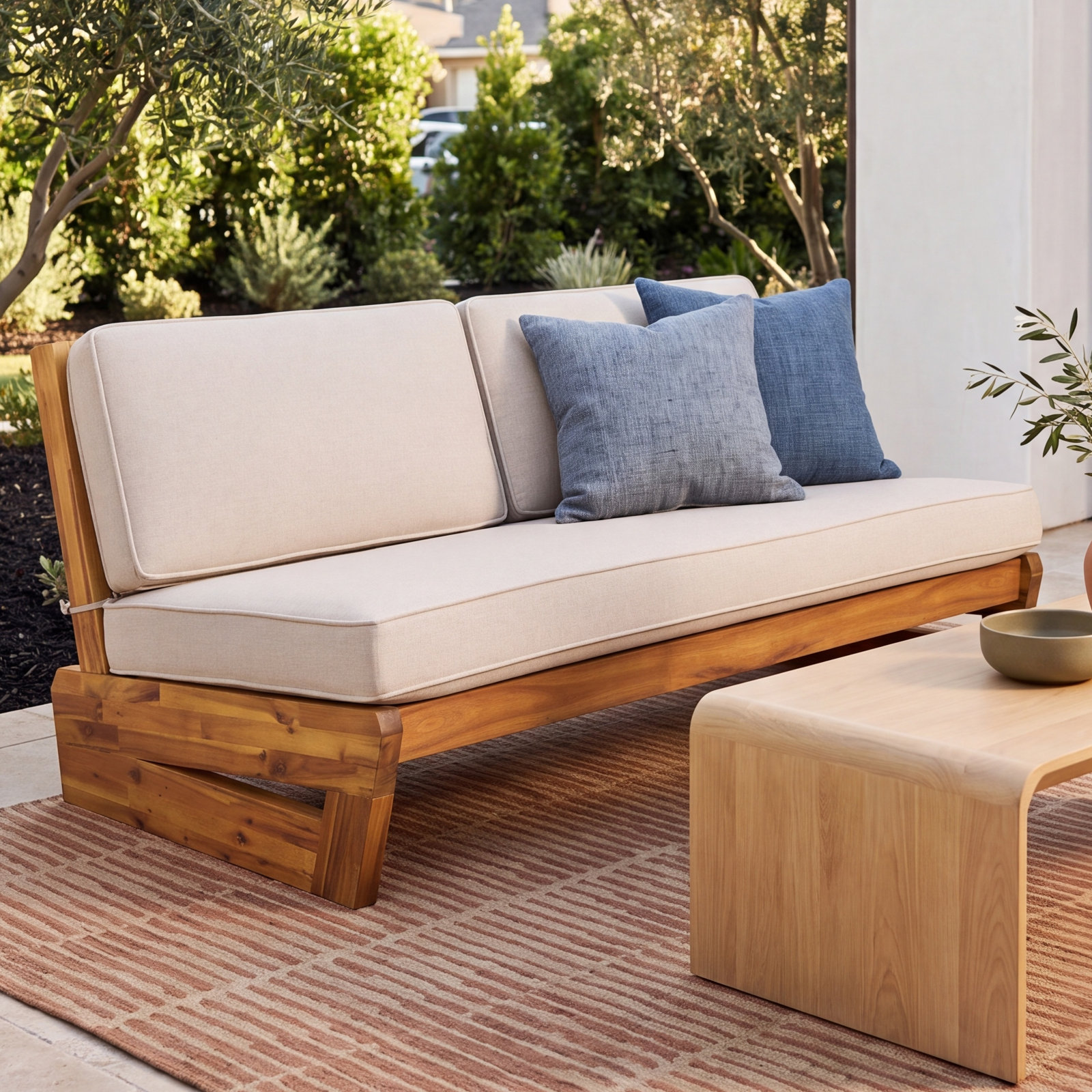Beaufort 59" Acacia Patio Sofa