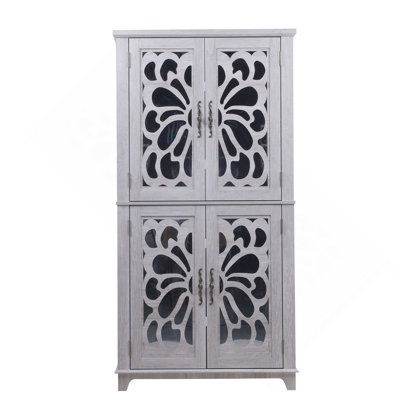Armoire de rangement 67,4 po H 4 Doors