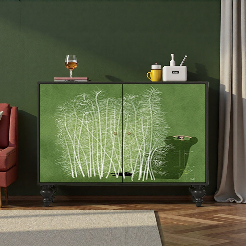 Buffet Retro Creative, Vert / noir