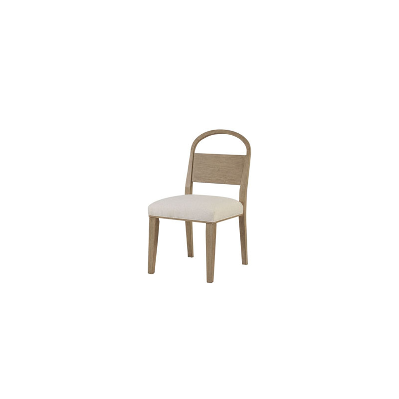 Chaise à dossier arqué en bois - Caramel / Sable blanc (ensemble de 2), Beige