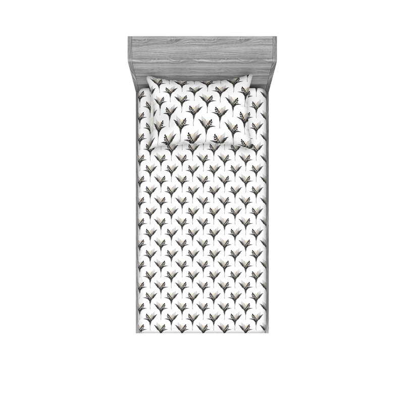 Drap-housse et taie décorative Ambesonne, Twin Sheet Set with 1 Pillowcase