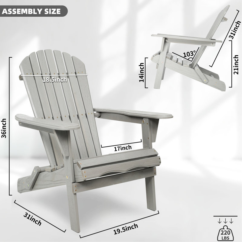 2 chaises en bois gris, Gris