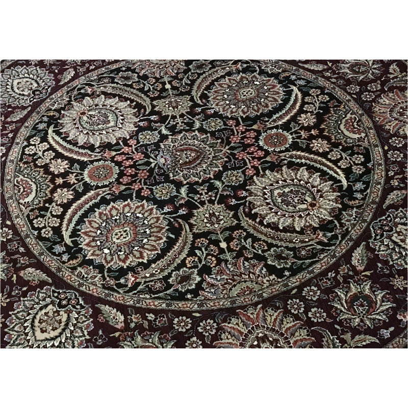 Wool Oriental Area Rug, Round 8'