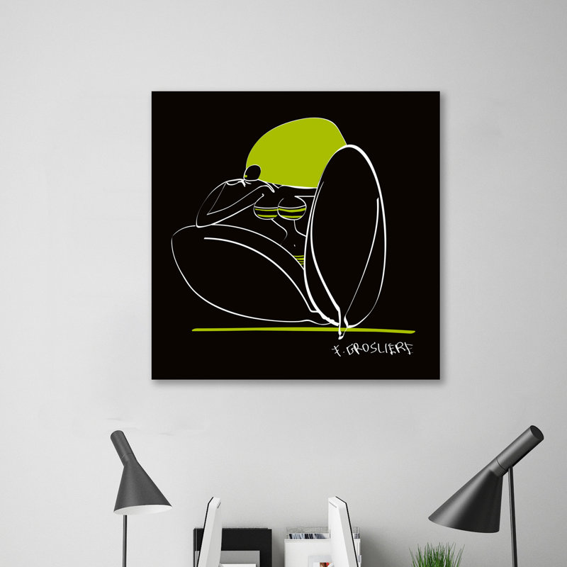 « face a la mer », reproduction d’impression sur toile tendue, H 24 po x l 24 po x P 1,5 po