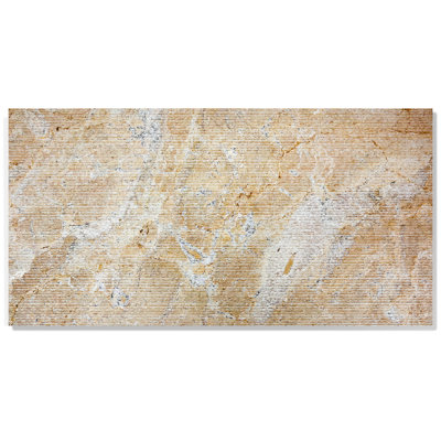 Fs Textured Gold Beige Yellow Marble For Hall Wall - 12*24, Luxury, Art Style Beige+Gold Panel Style, Luxury
