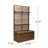 Élégant banc en bois avec support de rangement - entrée 68,38 po de haut x 37,91 po de large 17,56 po de profondeur organisez votre espace