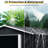 8Ft X 6Ft Metal Storage Shed In Black, Galvanized Iron Construction For Longevity, Punched Vents, Sliding Door With Padlock, Easy Assembly Process Build Strength, Air Method-123403648-123403653