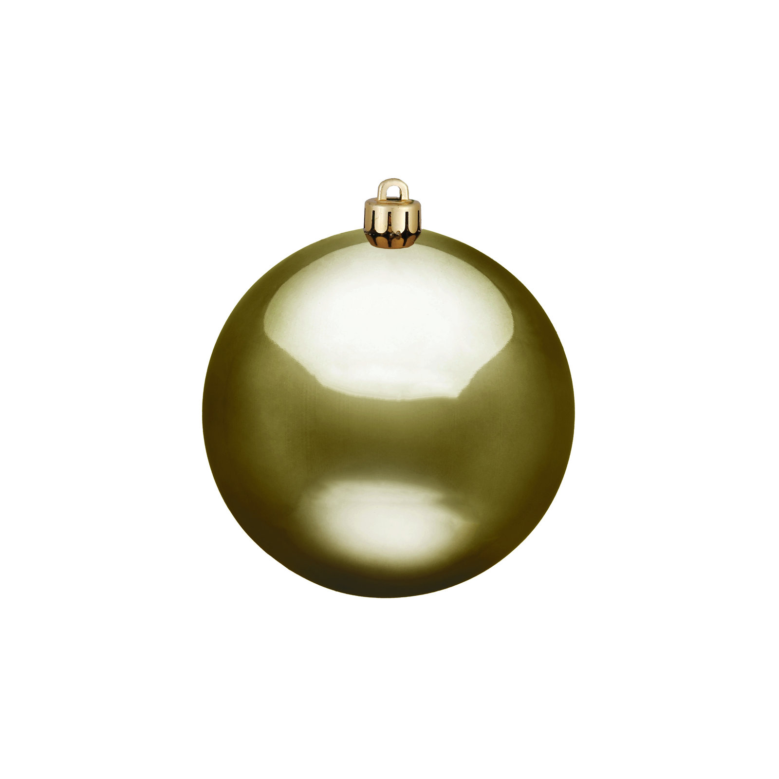 Holiday Décor Ball Ornament, 3" H x 3" W x 3" D, Olive