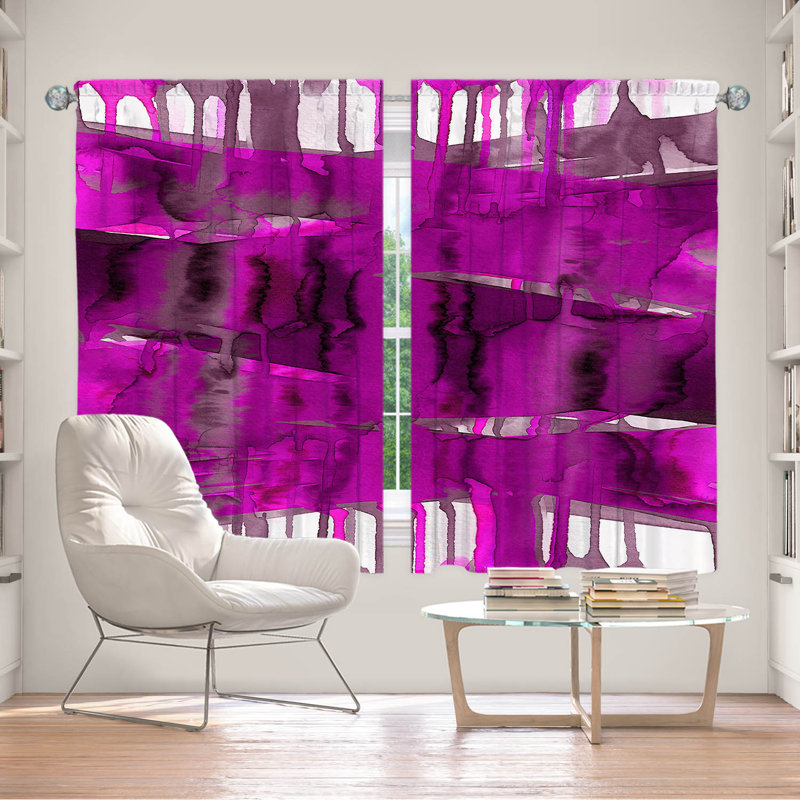 Jemine Room Darkening Curtain Pair, Purple, 56" W x 78" L