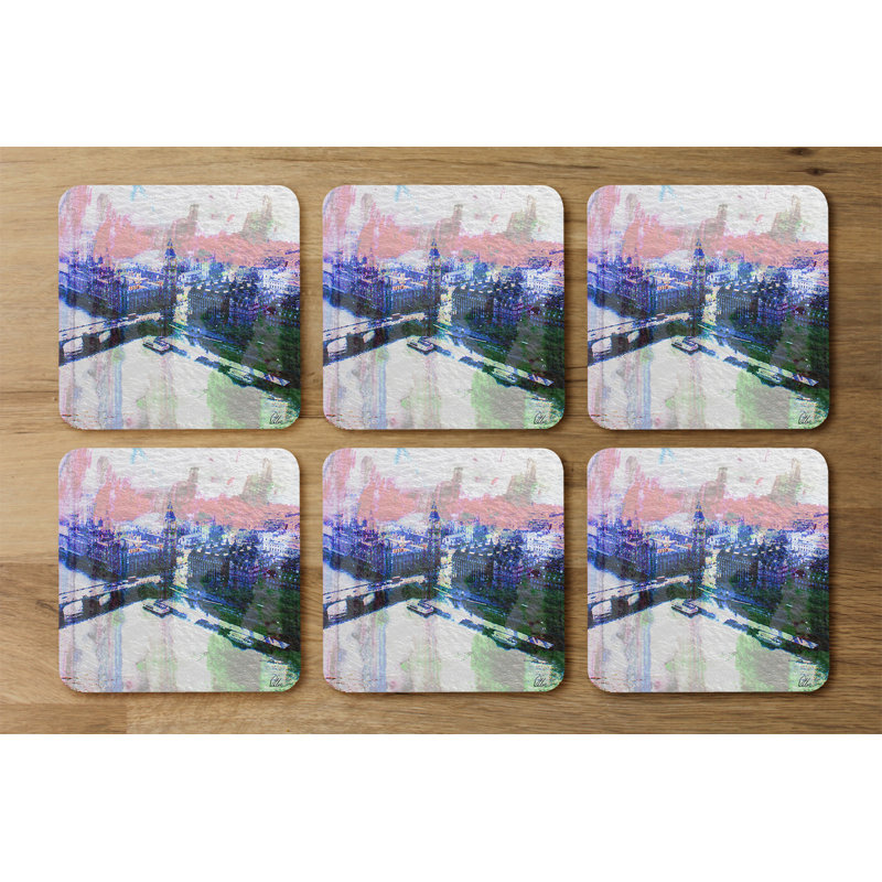 Square 6 Piece Coaster Set