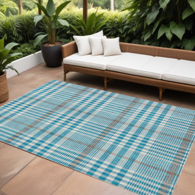 Tapis bleu sarcelle lavable 9 pi x 12 pi bleu sarcelle