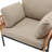 [Set of 2] 36" Iron Lounge Chair with Rope Weave Design and Plush Cushions-1625887488