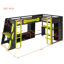 Lit mezzanine simple en L en bois-1825641333