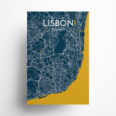" Lisbon Portugal City Map "