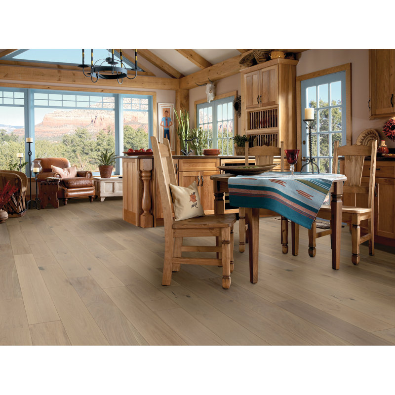 Plancher de bois franc d'ingénierie de 0,38 po x 7,2 po morceau de morceau d'argent Nature, Cascade