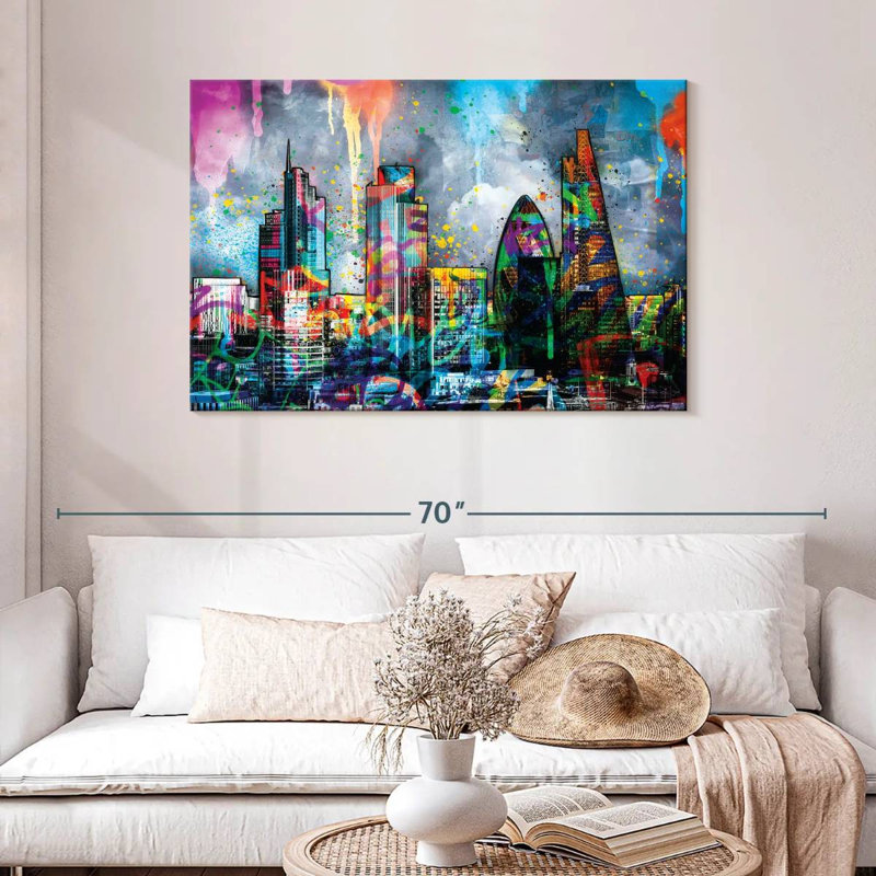 London CBD Paint Splash, H 30 po x l 45 po x P 1,25 po