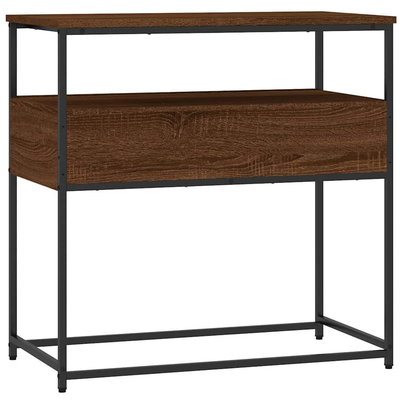 Console Table, 75cm H x 75cm W x 40cm D, Brown Oak