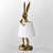16" Modern Antique Brass Rabbit Resin Table Lamp Cute Vintage Decorative Gift For Bedroom Nightstand Living Room-1263793482
