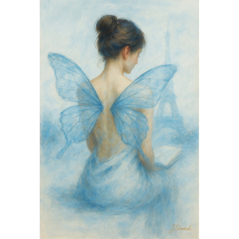 Whispering Wings - Art mural sur toile tendue, H 24 po x l 16 po