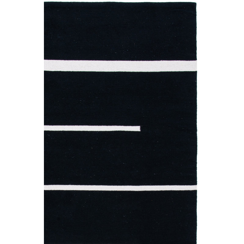 Tapis rayé en coton tissé à la main Estremera, Tapis de couloir 2 pi 3 po x 14 pi