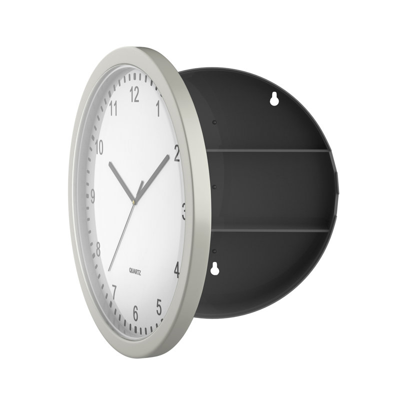 Coffre-fort pour horloge murale à compartiment caché - 10 po par Trademark Home