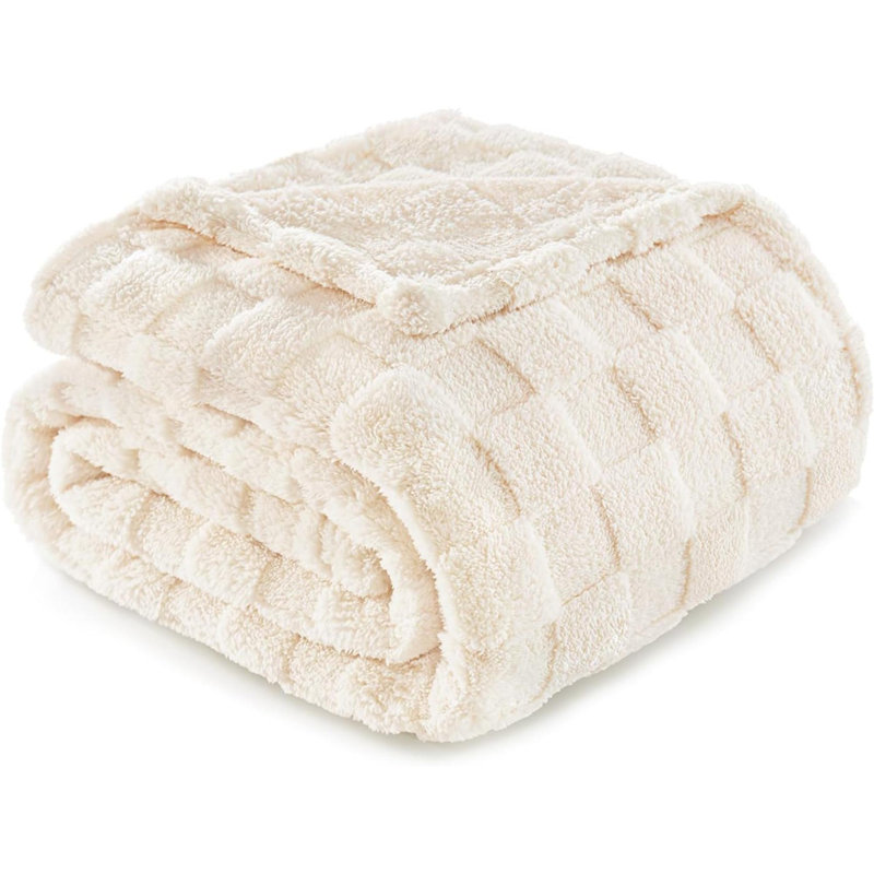 Machine Woven Heated Throw Blanket, Ivory