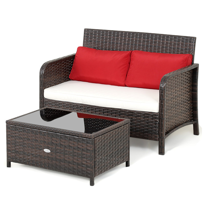 Briniyah 2 - Person Patio Conversation Set with Cushions