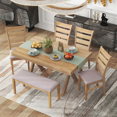 Bravyn Rectangular 59.01'' L x 35.41'' W Dining Set -  Red Barrel StudioÂ®, 5CD1460242AA4038BAE3A1BD5178892B